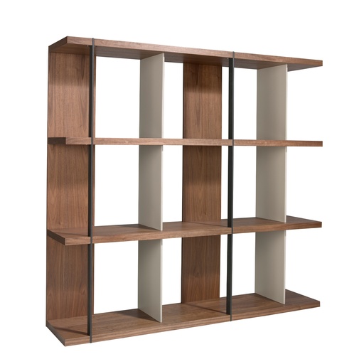 [3236] Shelf walnut and grey wood