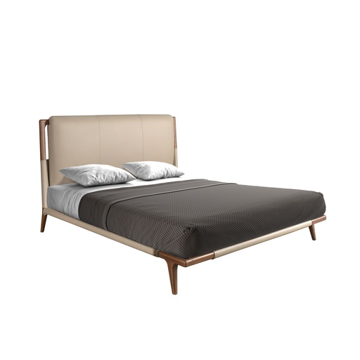 [7194] Letto in similpelle color visone