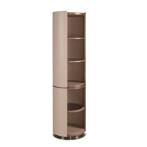 [3278] Стеллаж орех и искусственная кожа норка