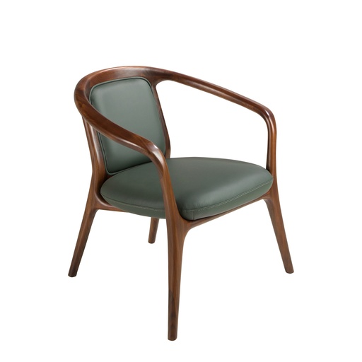 [5181] Sillón polipiel verde oscuro