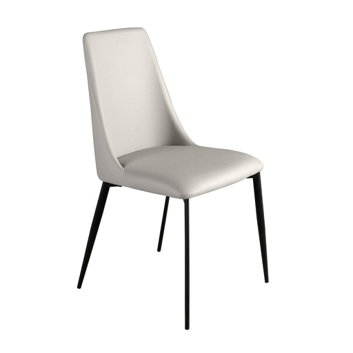 [4184] Светло-серый стул из кожзаменителя