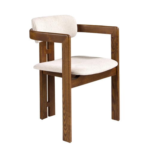 [4194] Off-white fabric chair